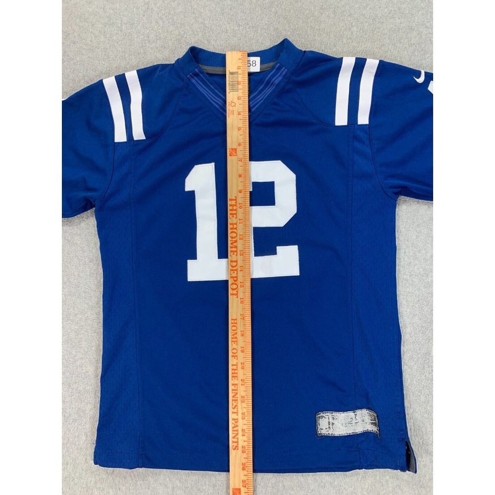 Indianapolis Colts Nike On Field Replica Football Jersey (#12 Luck) Youth Large - Picture 8 of 12